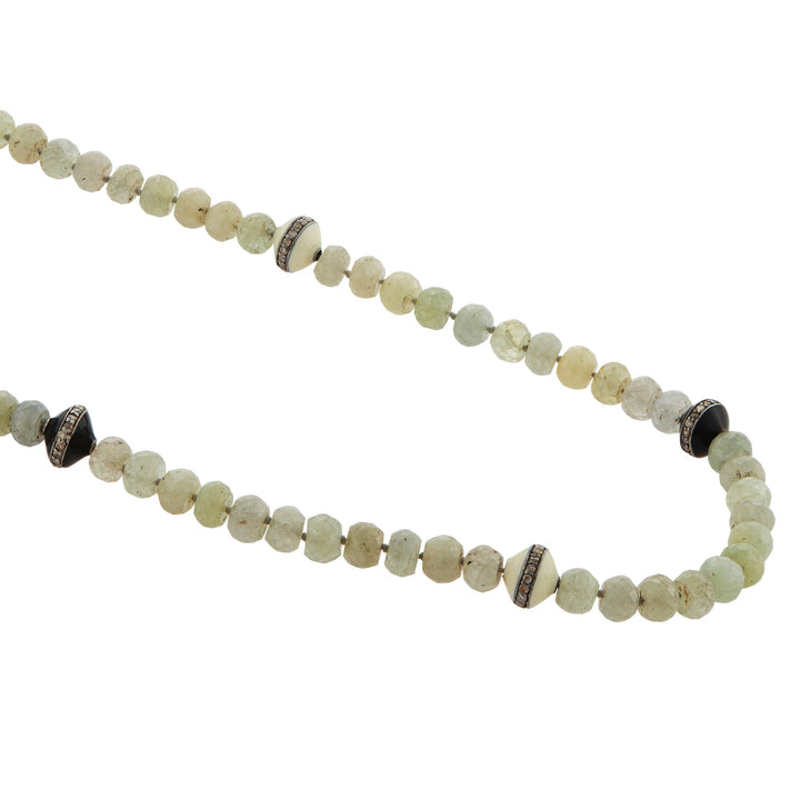 Green Sapphire Beaded Necklace 219 (88cm) - Globetrotter - Ileana Makri