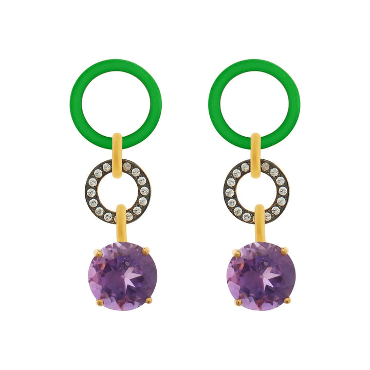 Green Twist Purple Amethyst - Eye M Neon Rocks - Ileana Makri store