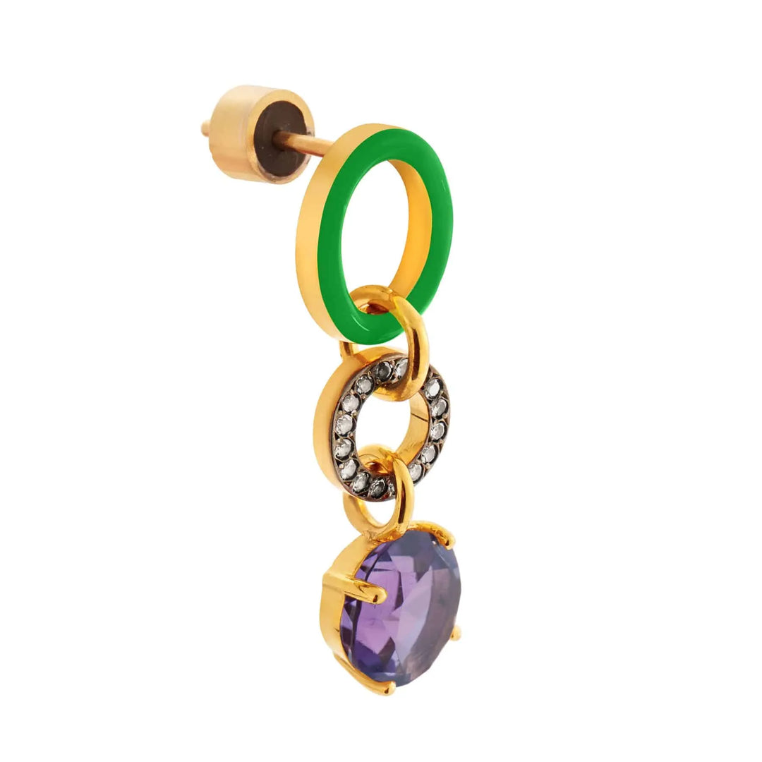 Green Twist Purple Amethyst - Eye M Neon Rocks - Ileana Makri store