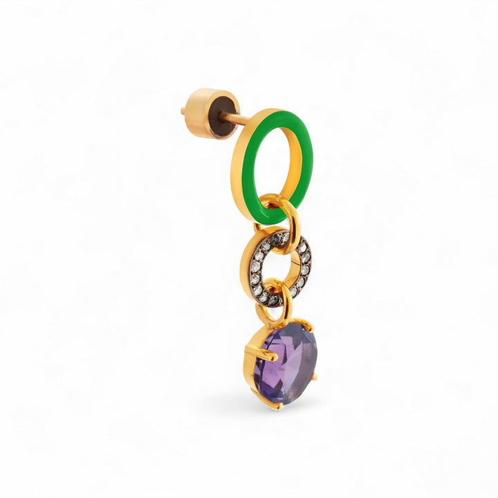 Green Twist Purple Amethyst - Eye M Neon Rocks - Ileana Makri