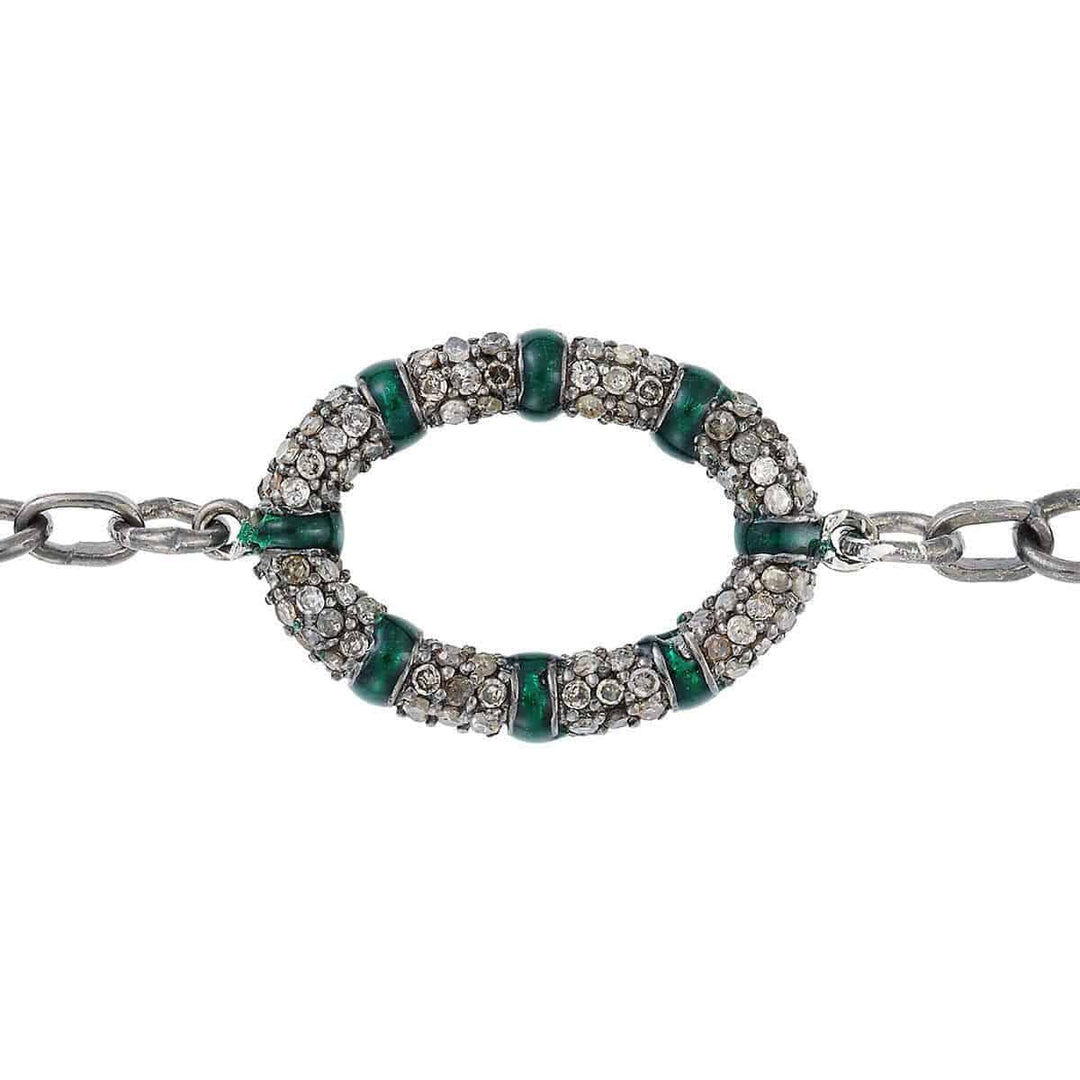 Grey Diamond Loop Bracelet - Eye M Diamonds - Ileana Makri