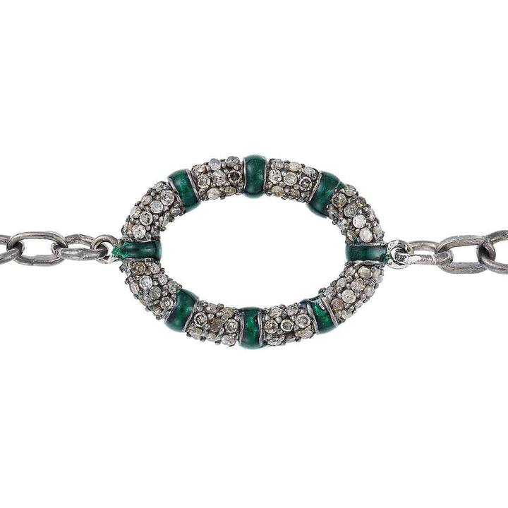 Grey Diamond Loop Bracelet - Eye M Diamonds - Ileana Makri