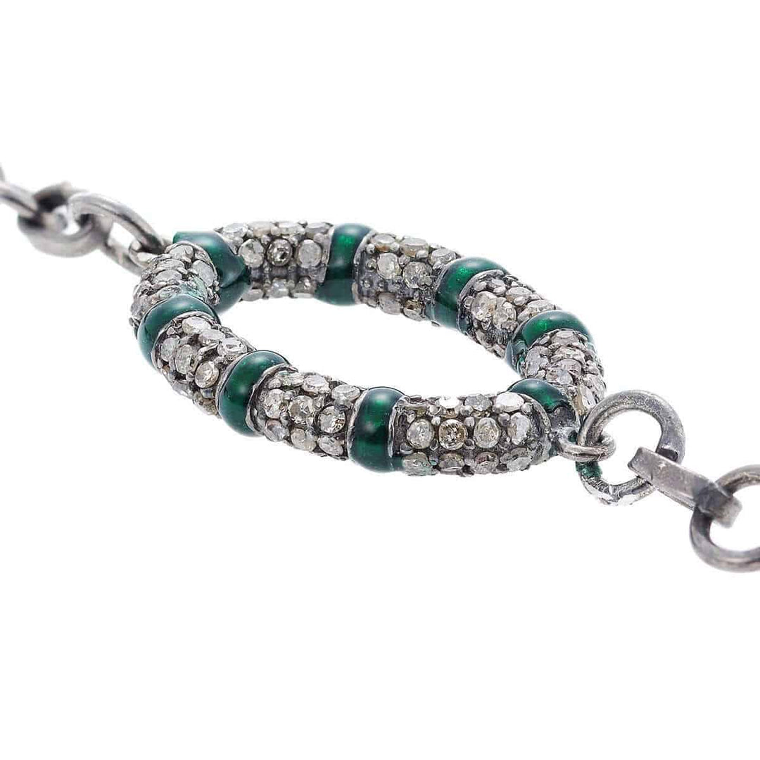 Grey Diamond Loop Bracelet - Eye M Diamonds - Ileana Makri