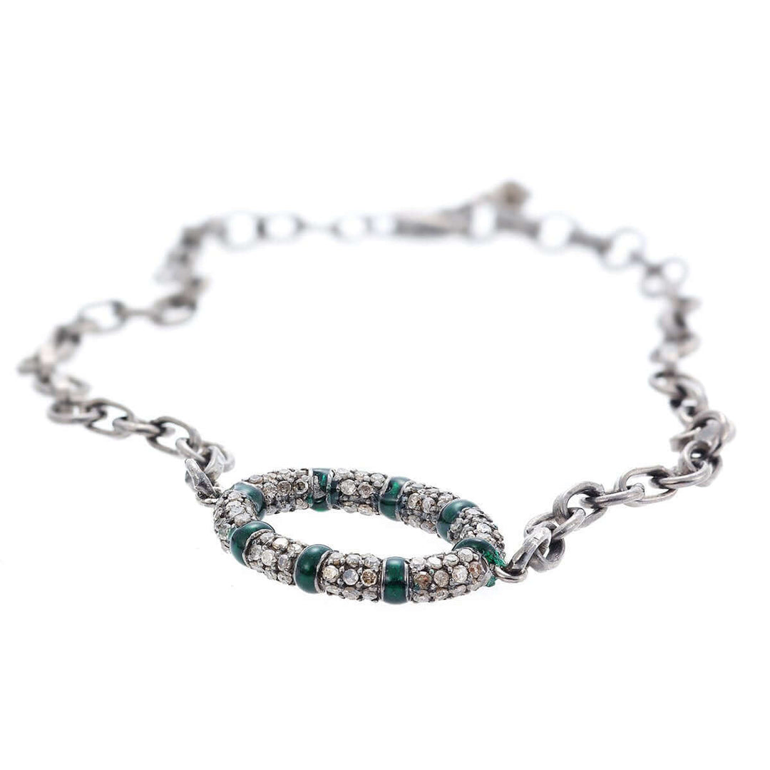 Grey Diamond Loop Bracelet - Eye M Diamonds - Ileana Makri