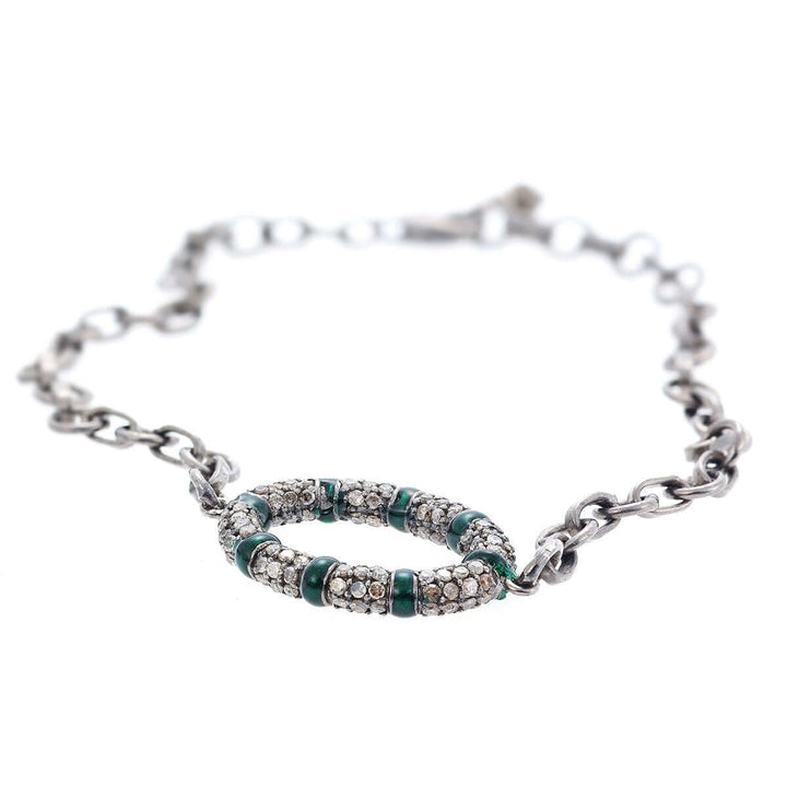 Grey Diamond Loop Bracelet - Eye M Diamonds - Ileana Makri