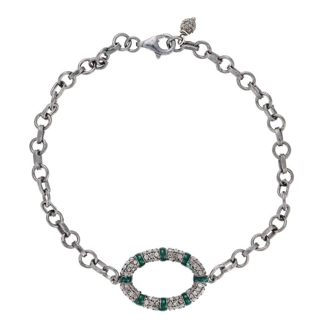 Grey Diamond Loop Bracelet - Eye M Diamonds - Ileana Makri