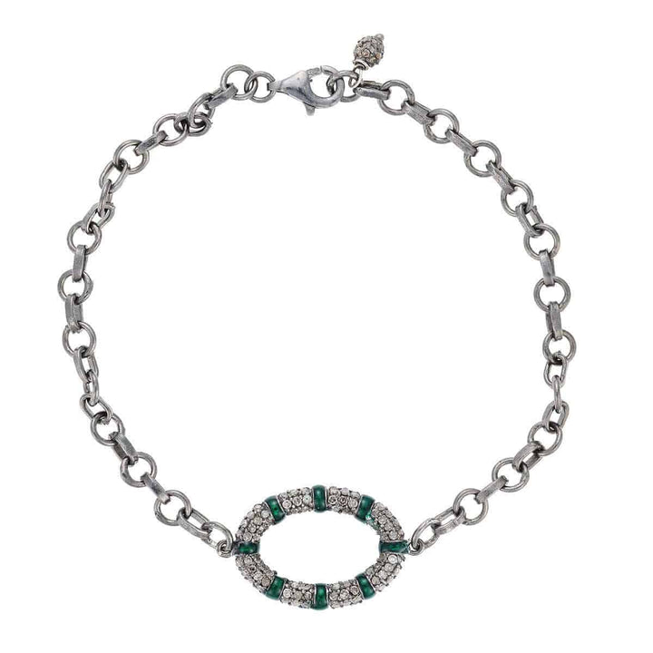 Grey Diamond Loop Bracelet - Eye M Diamonds - Ileana Makri