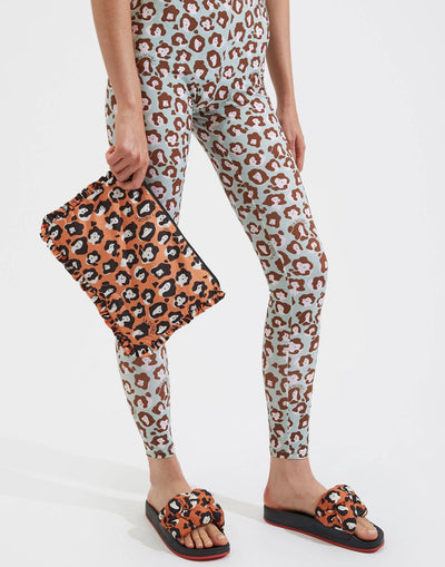 Hand Pochette Lady Leopard in Faille - La Double J - Ileana Makri store