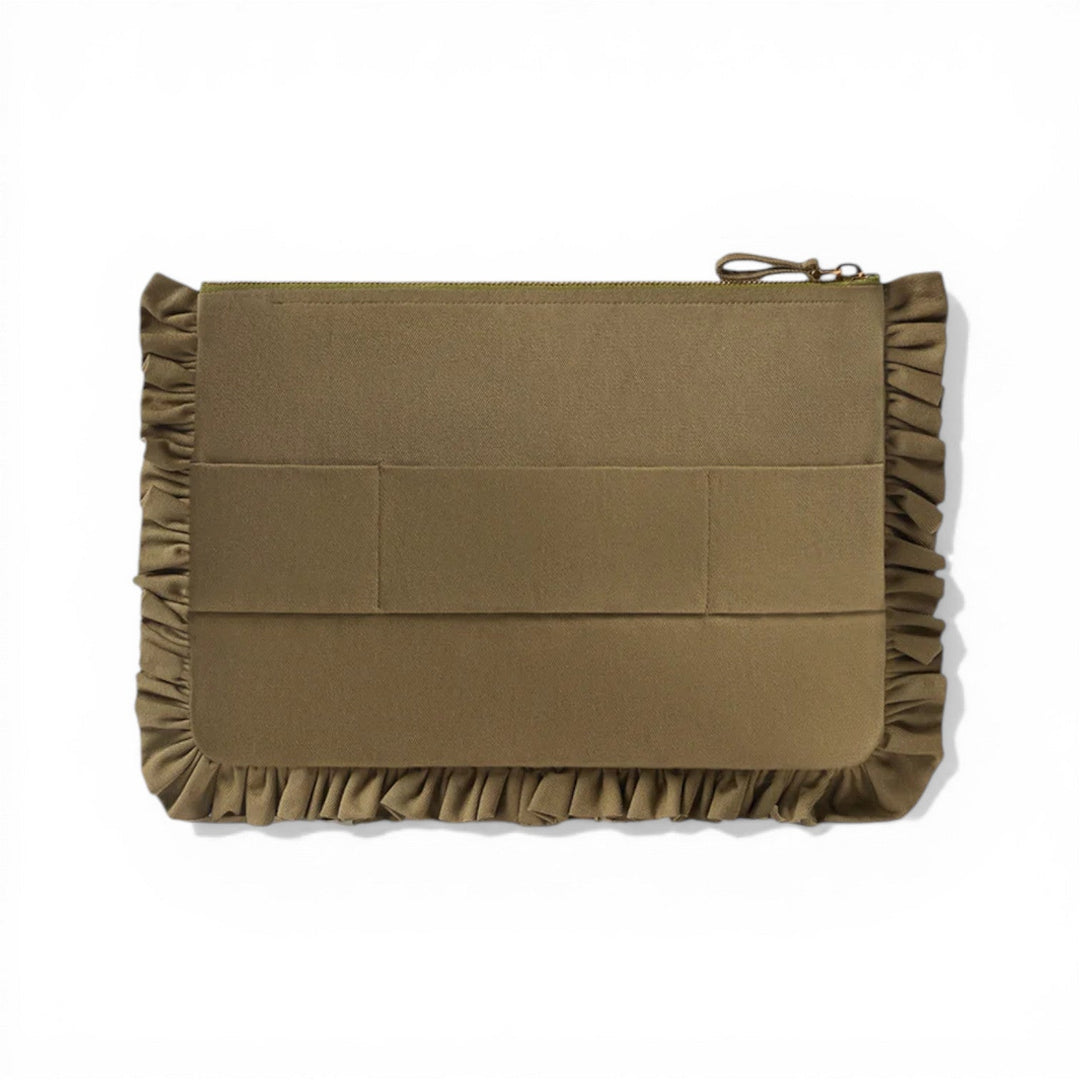 Hand Pochette Solid Khaki Green - La Double J Accessories - Ileana Makri