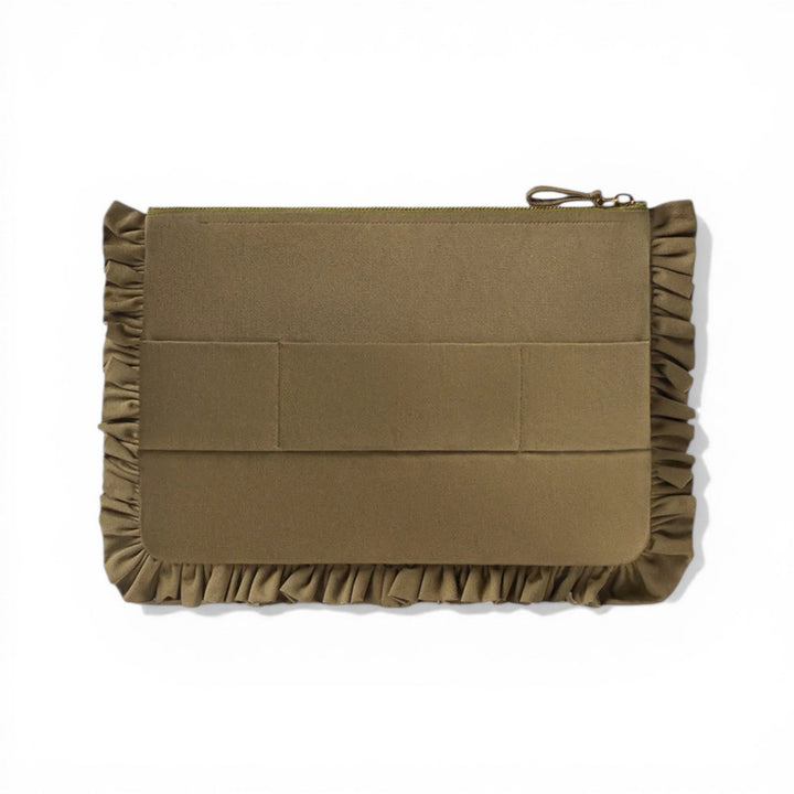 Hand Pochette Solid Khaki Green - La Double J Accessories - Ileana Makri