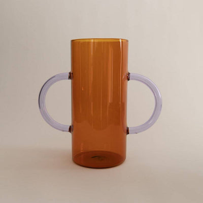 Handle Vase | Amber & Lilac