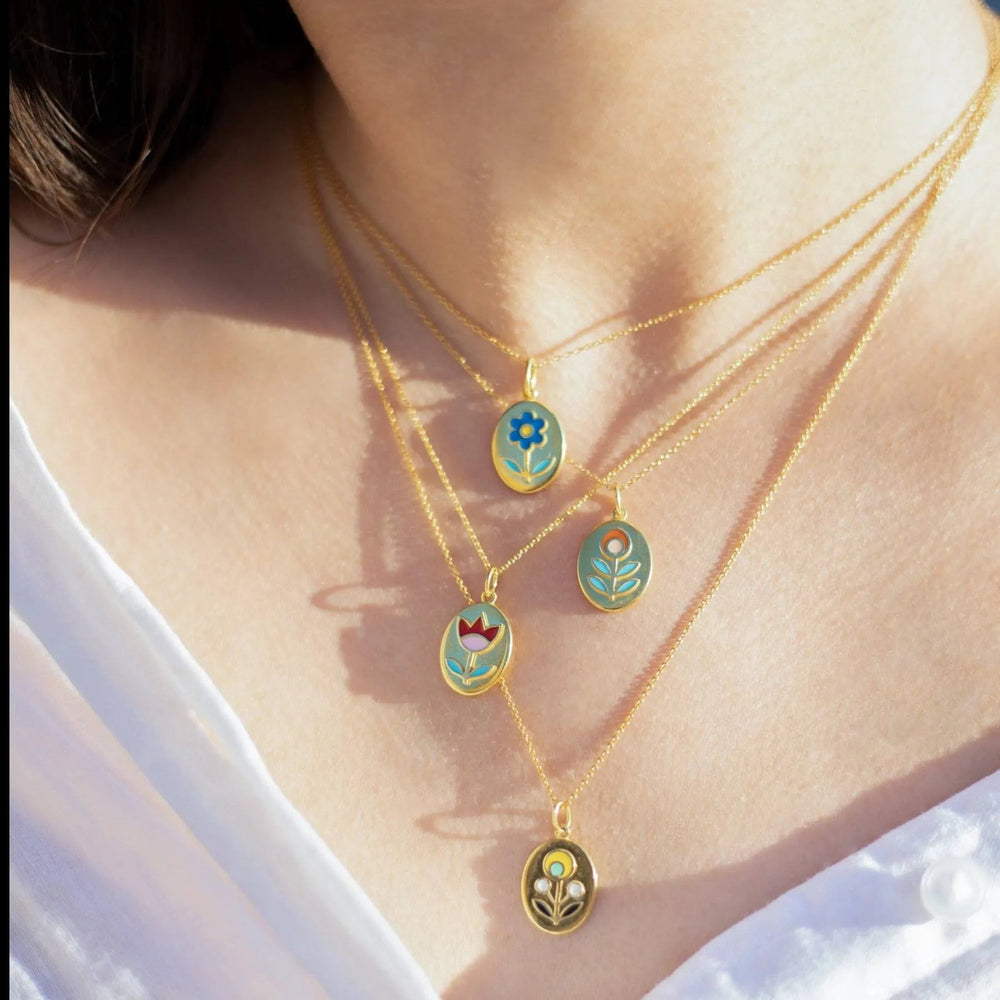 Happy Flower Pendant - Eye M Flower Power - Ileana Makri