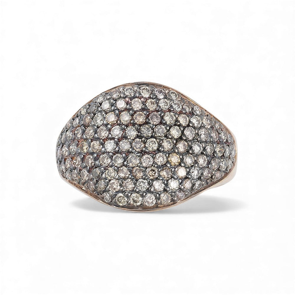Havana Ring Rose Gold & Champagne Diamonds - Classic - Ileana Makri