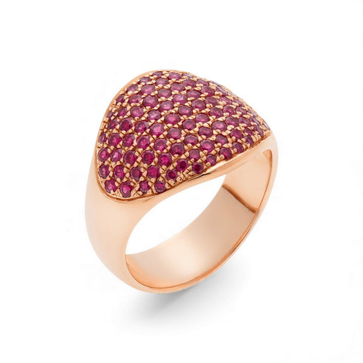 Havana Ring Rose Gold & Rubies - Classic - Ileana Makri