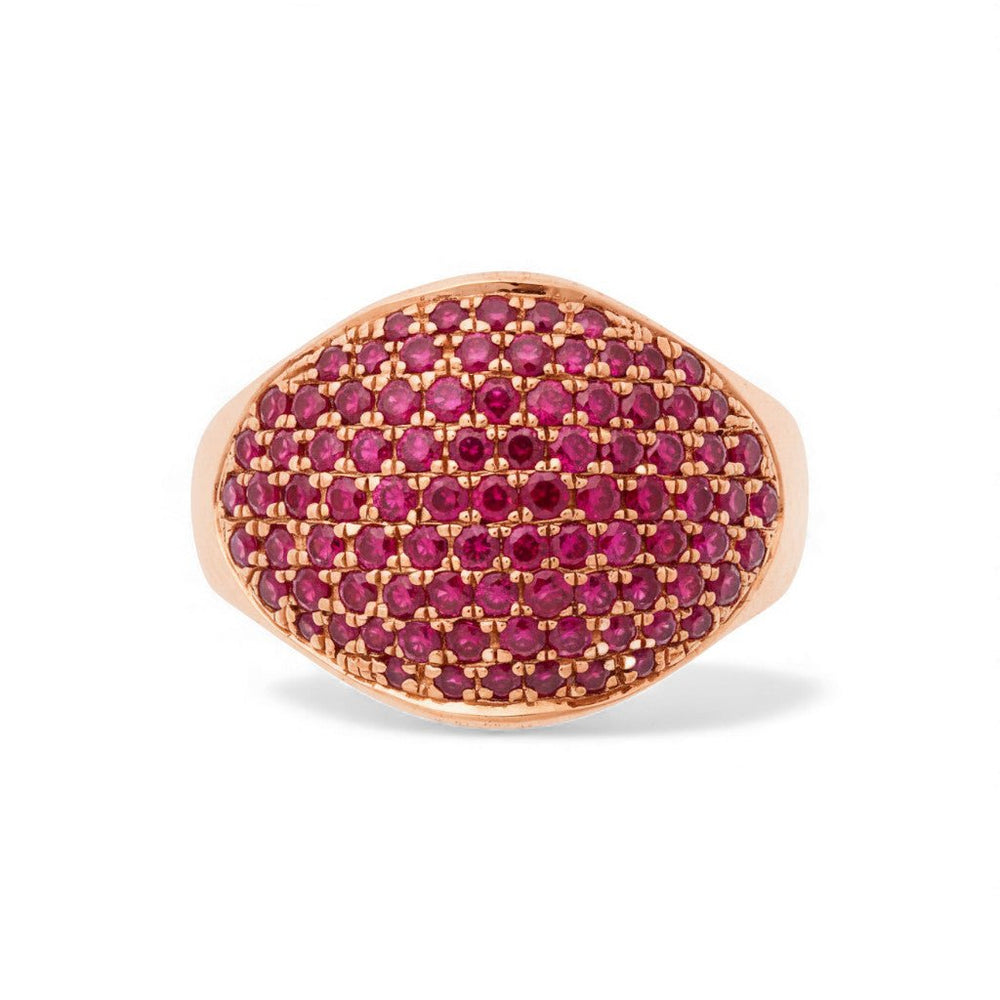 Havana Ring Rose Gold & Rubies - Classic - Ileana Makri