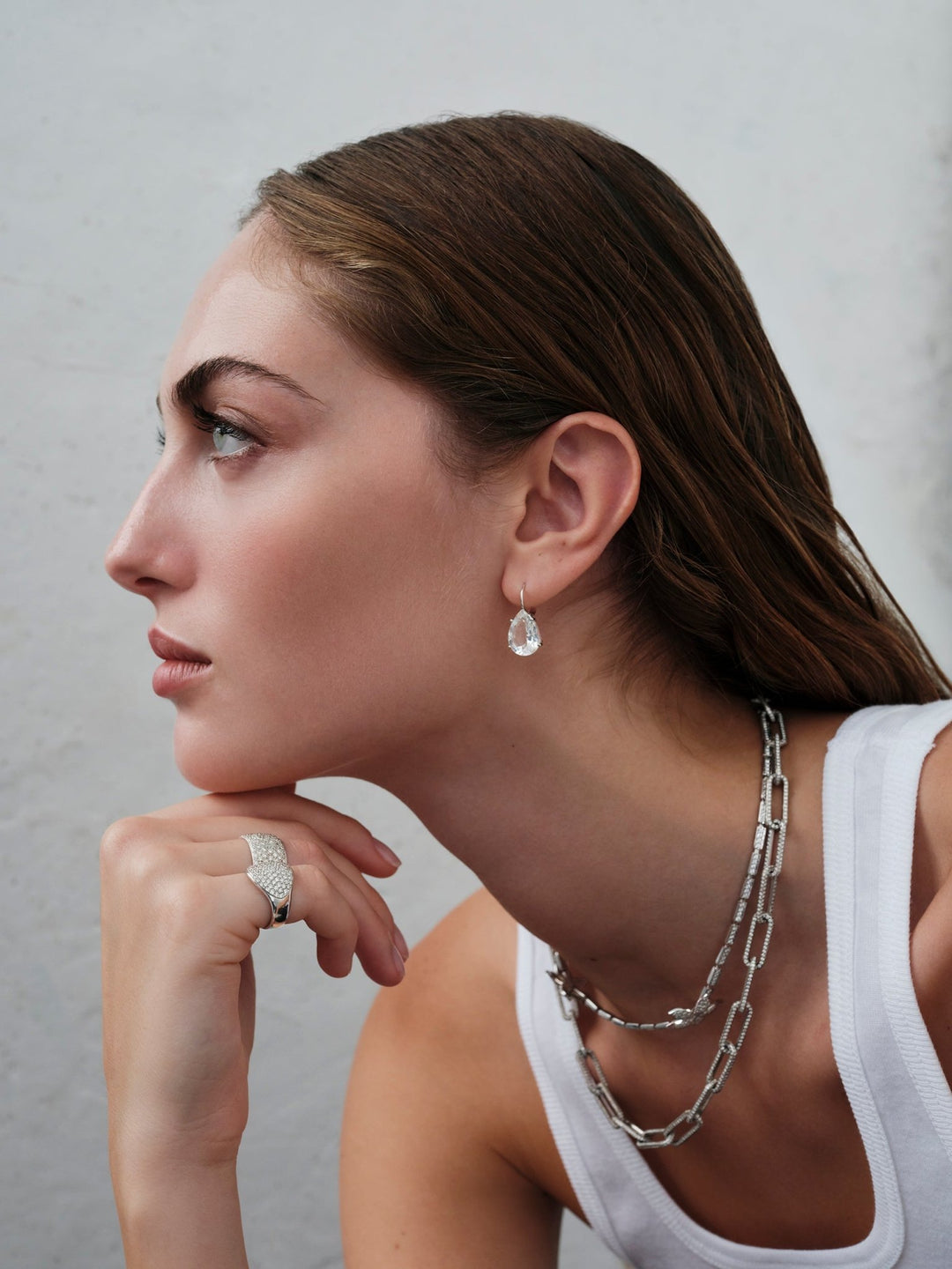 Havana Ring White Gold & Diamonds - Classic - Ileana Makri