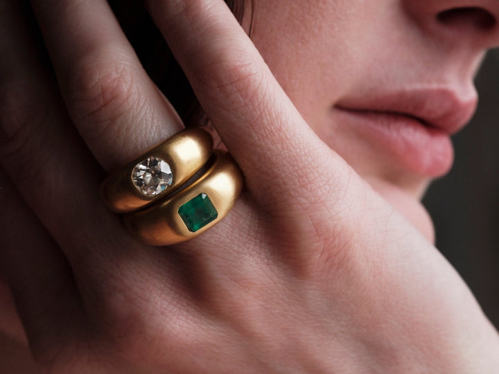 Havana Ring with Cushion Emerald - One of a Kind - Ileana Makri
