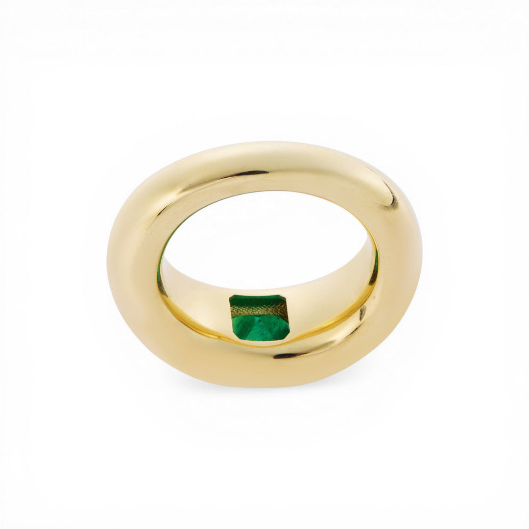Havana Ring with Cushion Emerald - One of a Kind - Ileana Makri