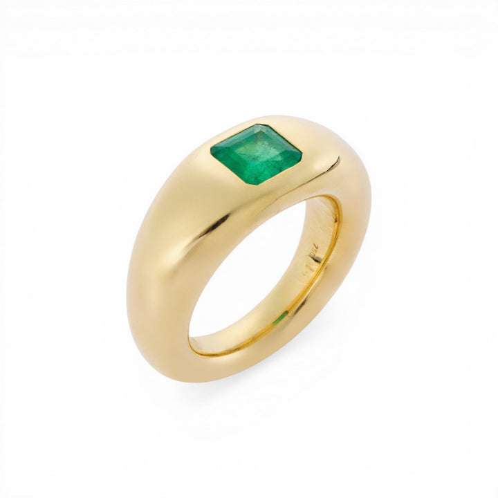 Havana Ring with Cushion Emerald - One of a Kind - Ileana Makri