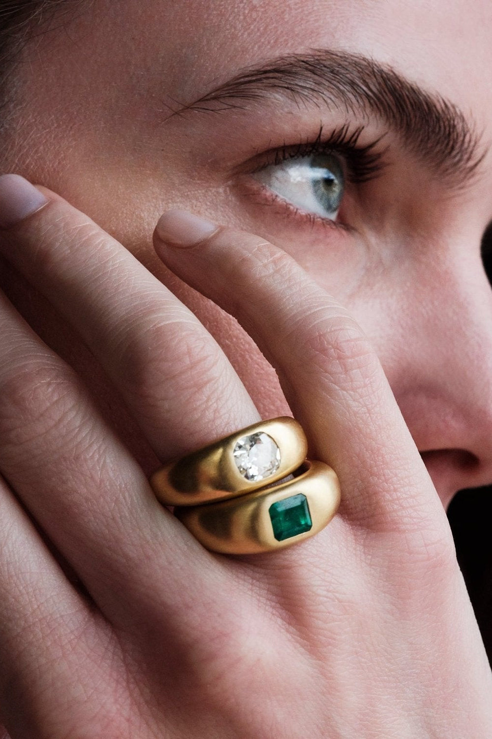 Havana Ring with Cushion Emerald - One of a Kind - Ileana Makri