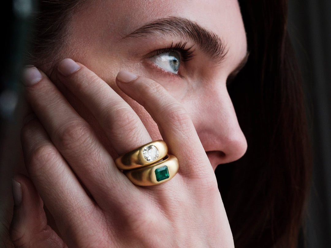 Havana Ring with Cushion Emerald - One of a Kind - Ileana Makri