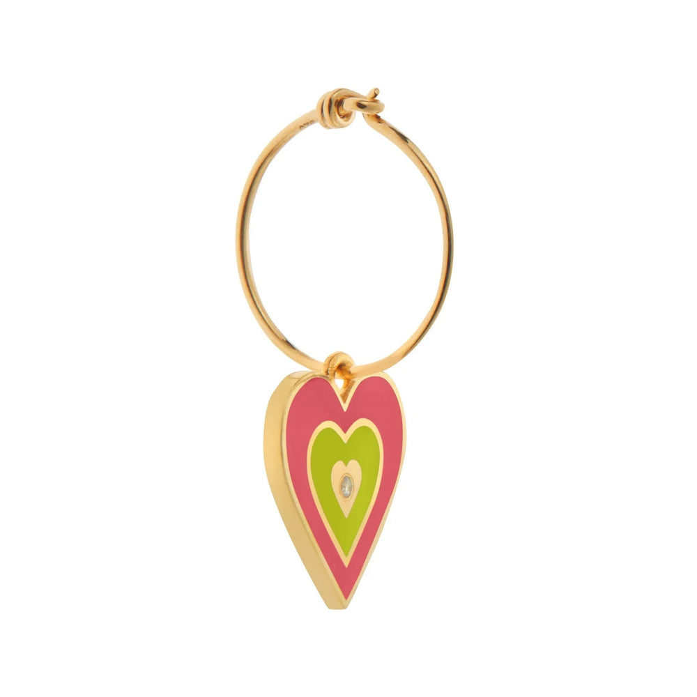 Heart Beat Hoops Pink - Eye M Hearts - Ileana Makri
