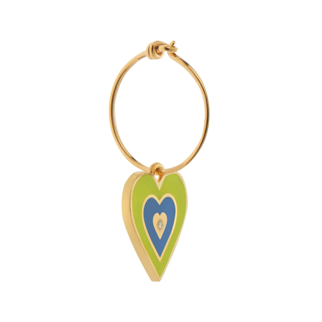 Heart Beat Hoops Yellow - Eye M Hearts - Ileana Makri
