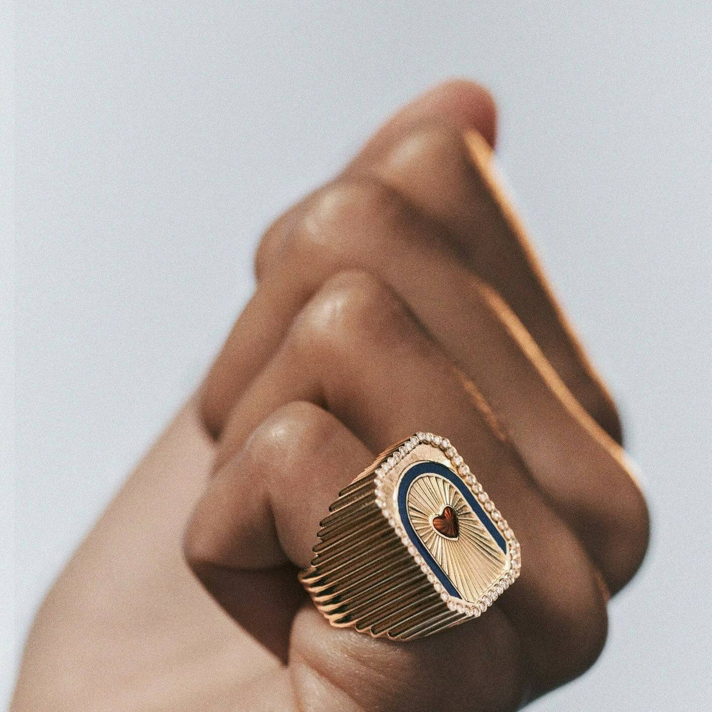 Heart Mini Scap Ring - Marie Lichtenberg - Ileana Makri store
