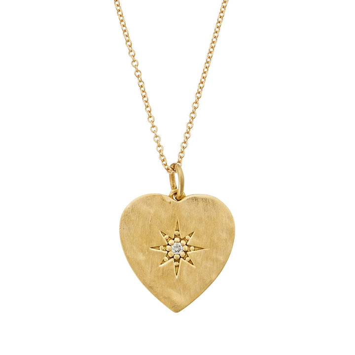 Heart with Diamond Star Pendant - Globetrotter - Ileana Makri store