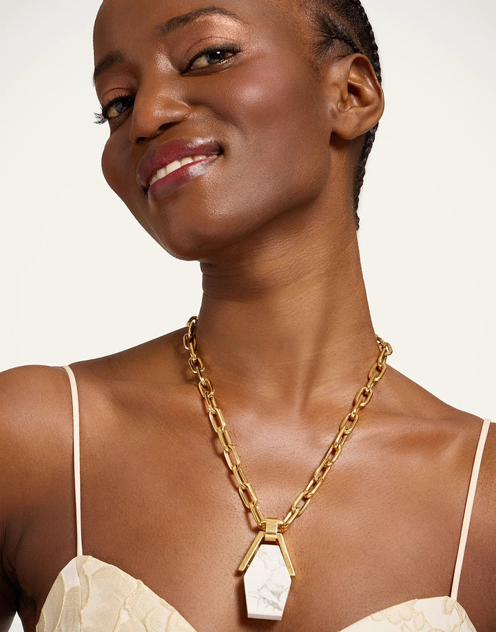 Howlite Portal Necklace - La Double J Accessories - Ileana Makri
