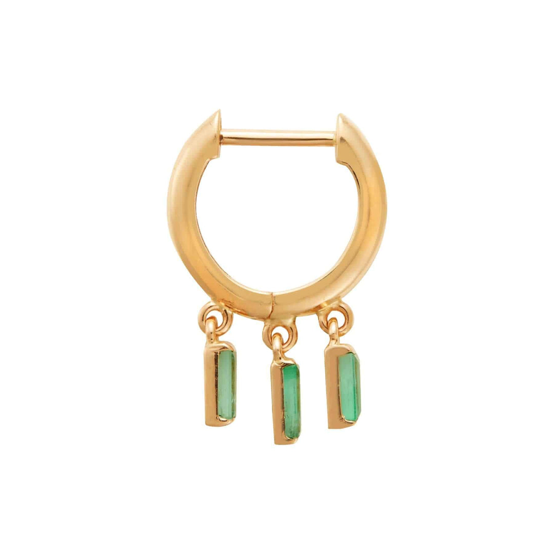 Hug Baguette Hoops Y - EM - Grass - Ileana Makri