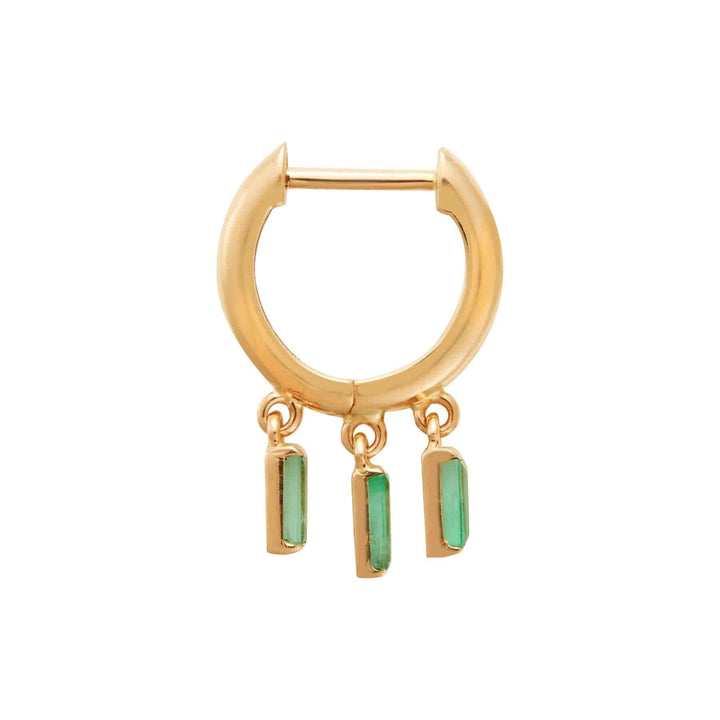 Hug Baguette Hoops Y - EM - Grass - Ileana Makri