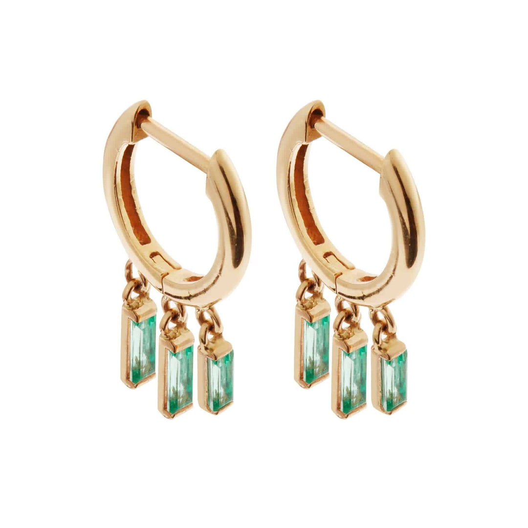 Hug Baguette Hoops Y - EM - Grass - Ileana Makri