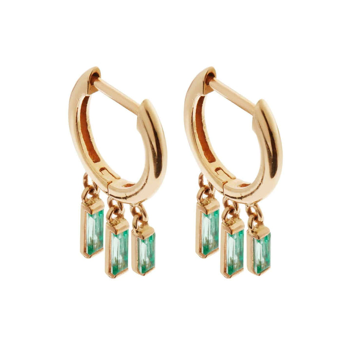 Hug Baguette Hoops Y - EM - Grass - Ileana Makri