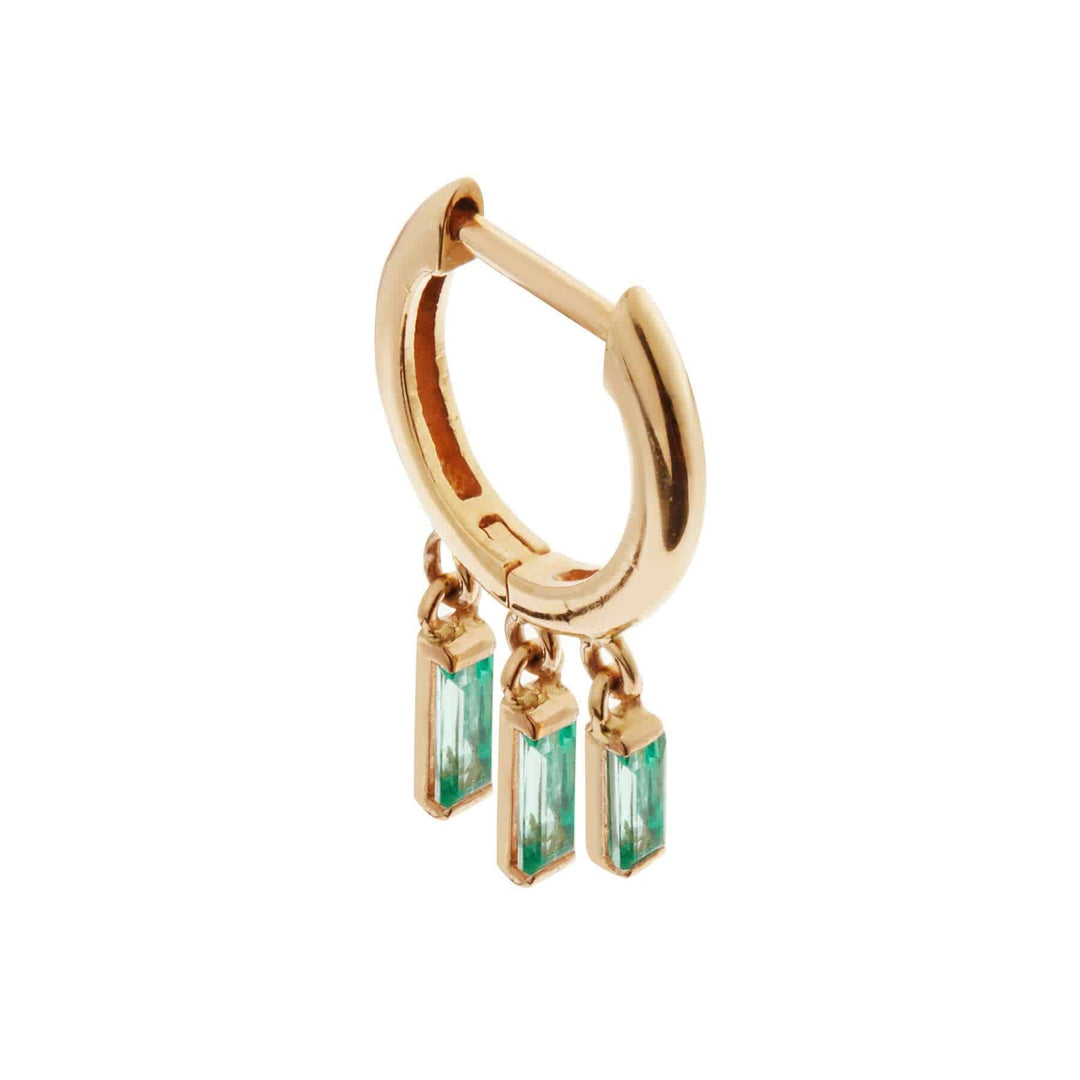 Hug Baguette Hoops Y - EM - Grass - Ileana Makri