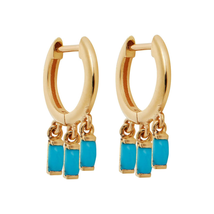 Hug Baguette Hoops Y-TURQ - Grass - Ileana Makri store