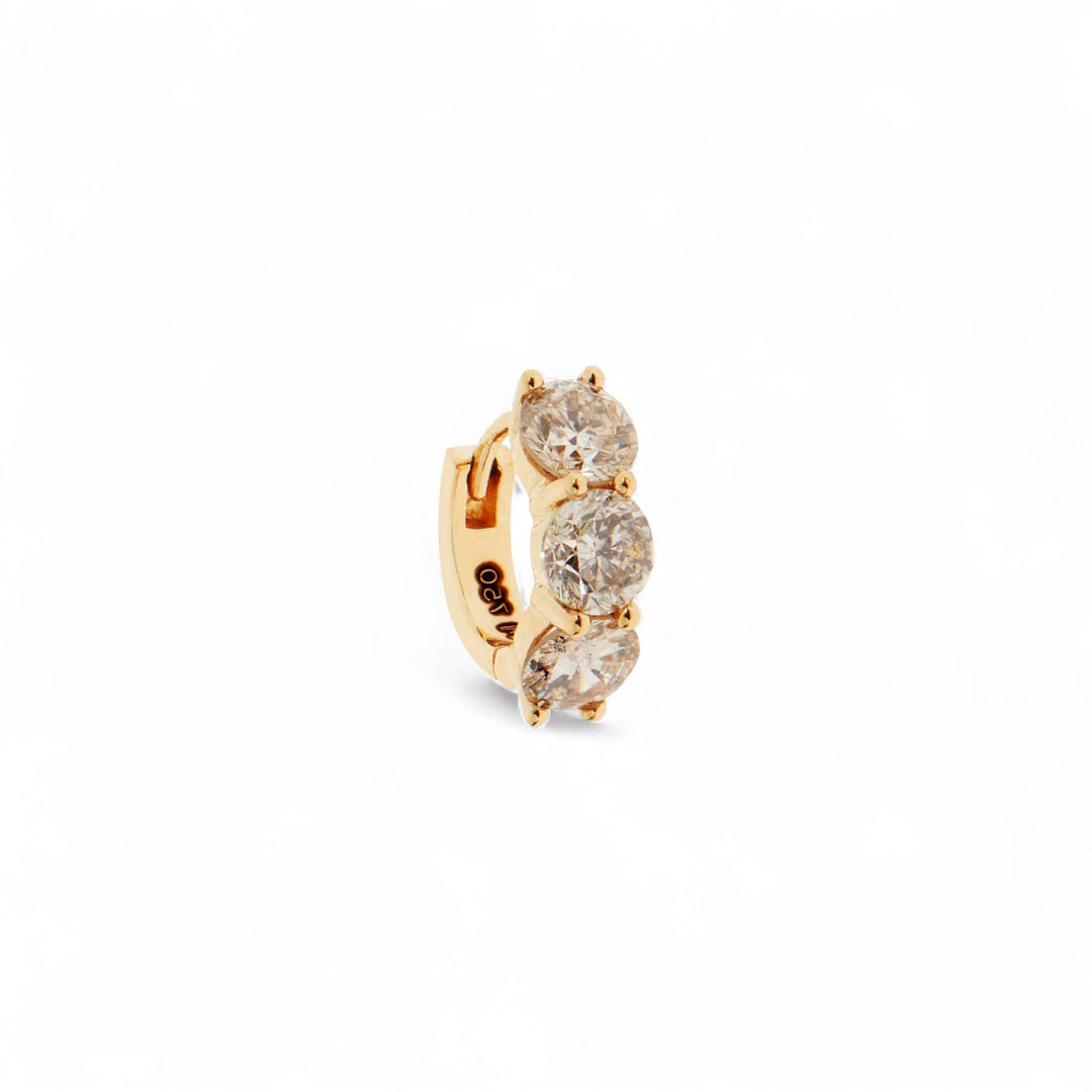Huggie Hoops Champagne Diamonds - Cascade - Ileana Makri