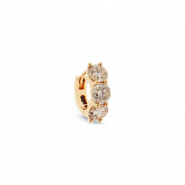 Huggie Hoops Champagne Diamonds - Cascade - Ileana Makri