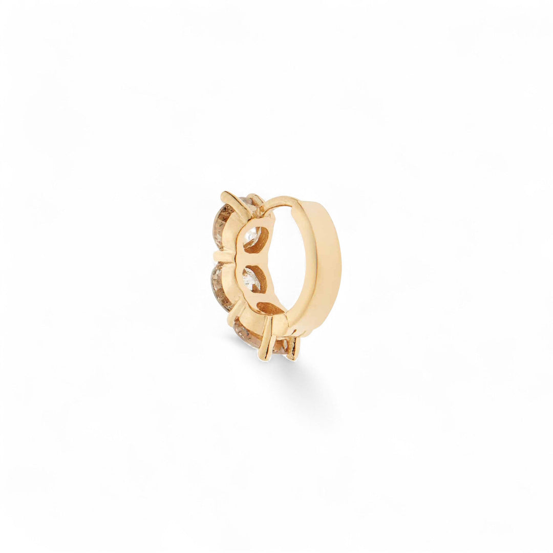 Huggie Hoops Champagne Diamonds - Cascade - Ileana Makri