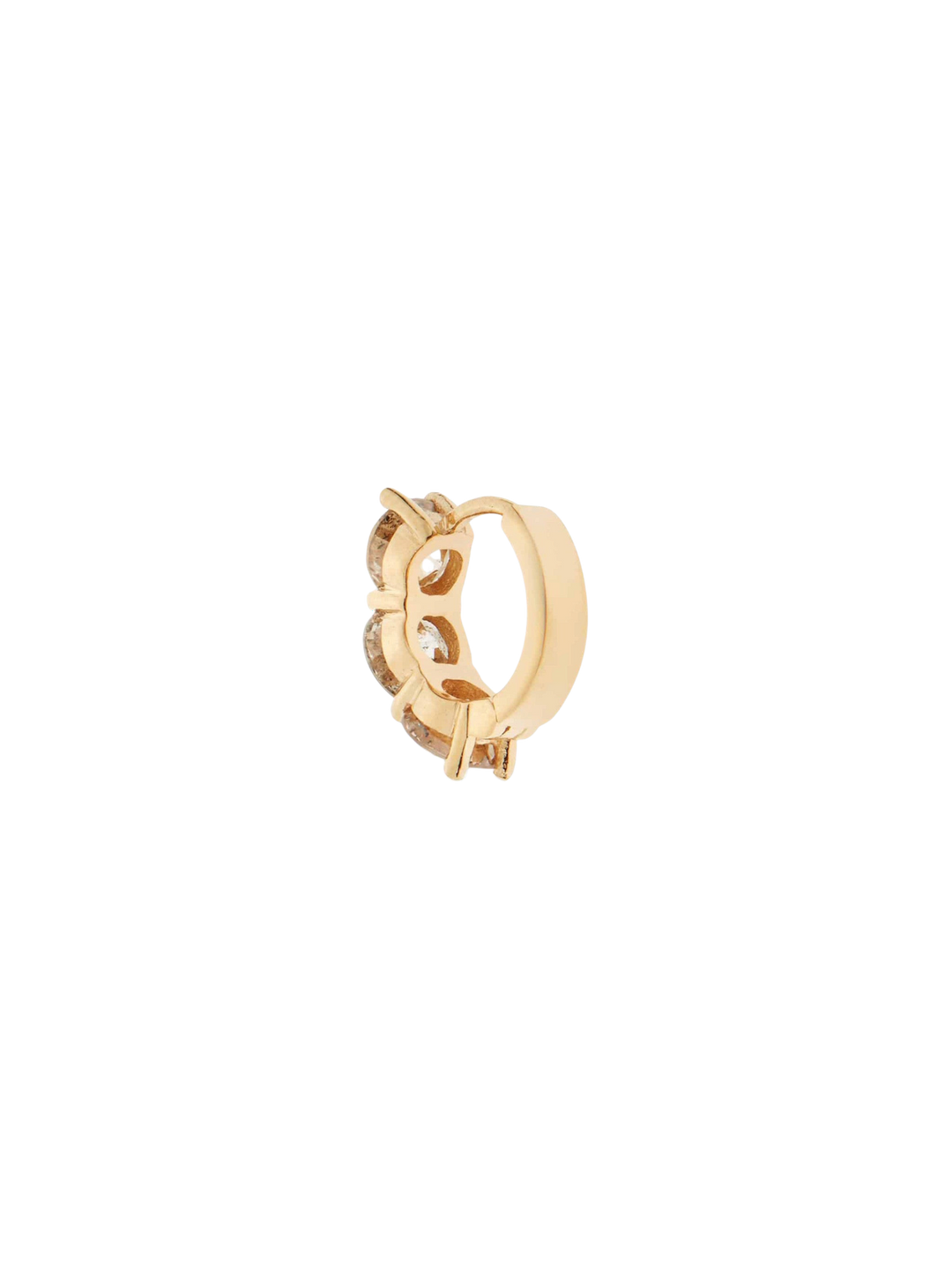 Huggie Hoops Champagne Diamonds - Cascade - Ileana Makri