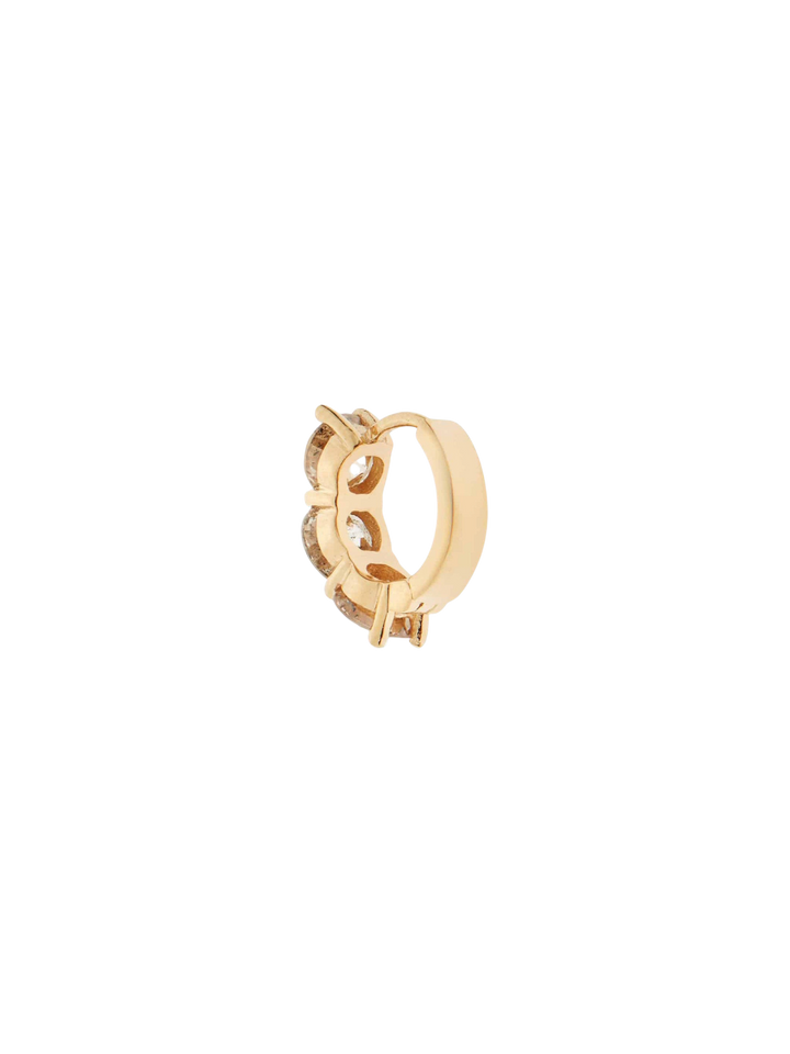 Huggie Hoops Champagne Diamonds - Cascade - Ileana Makri