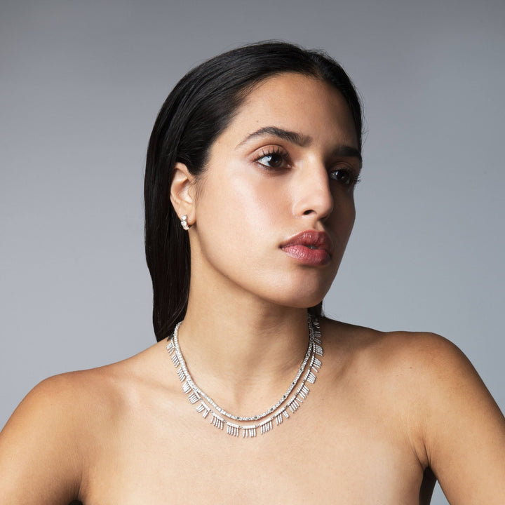 Huggie Hoops Diamond - Cascade - Ileana Makri
