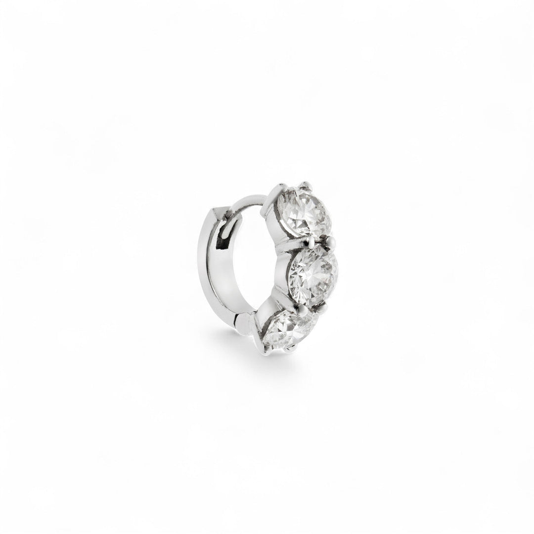Huggie Hoops Diamond - Cascade - Ileana Makri