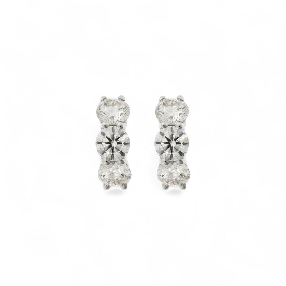 Huggie Hoops Diamond - Cascade - Ileana Makri