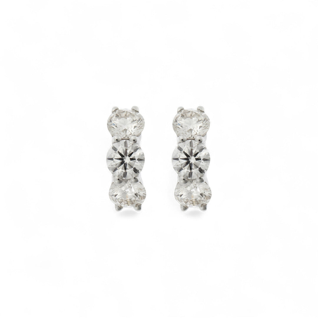 Huggie Hoops Diamond - Cascade - Ileana Makri
