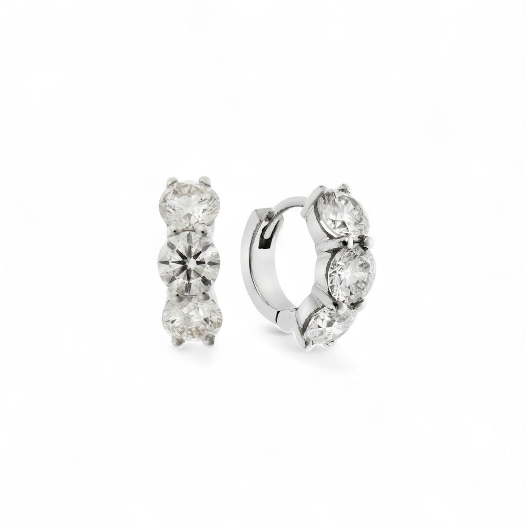 Huggie Hoops Diamond - Cascade - Ileana Makri