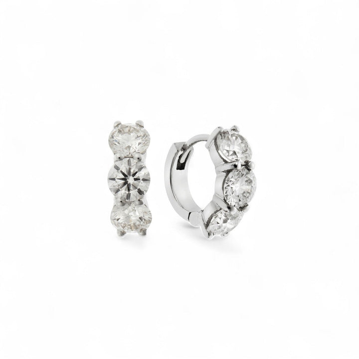 Huggie Hoops Diamond - Cascade - Ileana Makri
