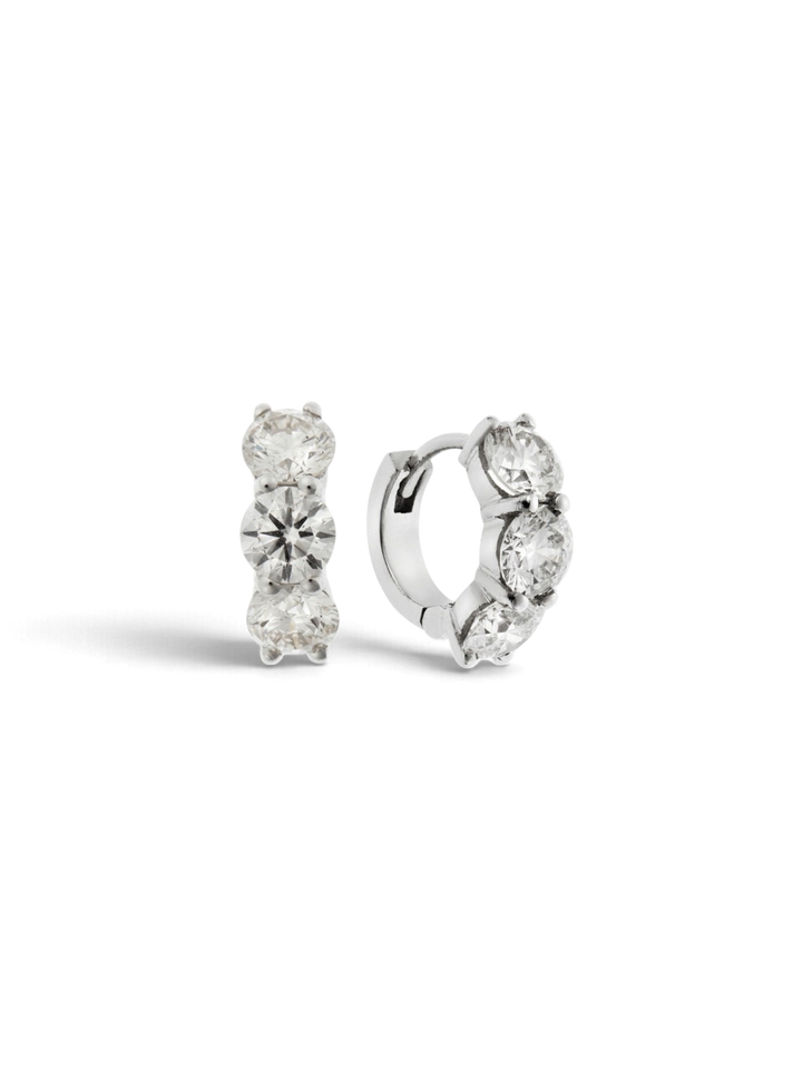 Huggie Hoops Diamond - Cascade - Ileana Makri