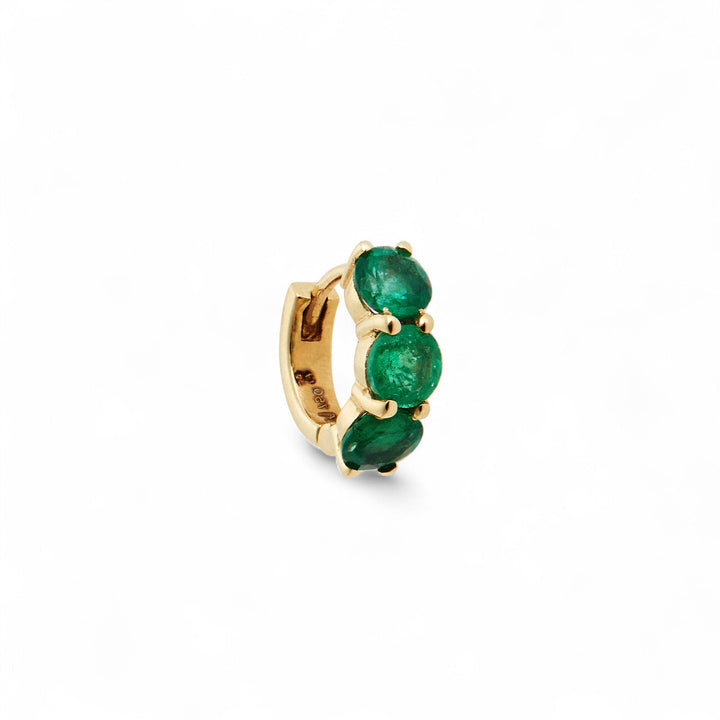 Huggie Hoops Emerald - Cascade - Ileana Makri