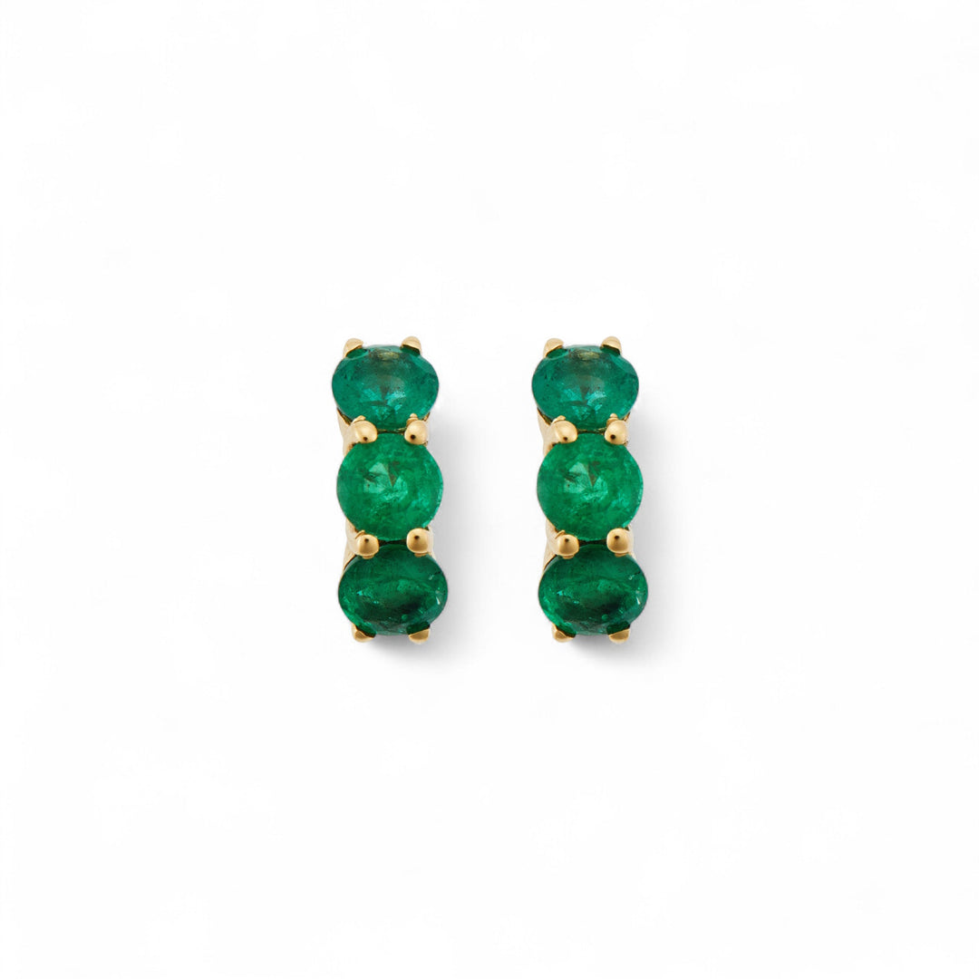Huggie Hoops Emerald - Cascade - Ileana Makri